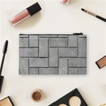 ALTERNATING GREY BRICK Cosmetic Bag (Small)  Back