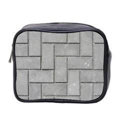 ALTERNATING GREY BRICK Mini Toiletries Bag 2-Side