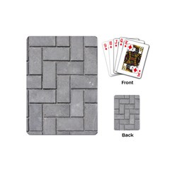 Alternating Grey Brick Playing Cards (mini)  by trendistuff