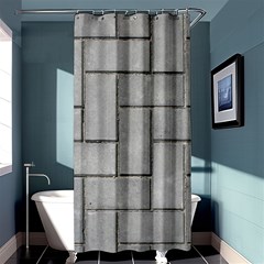 Alternating Grey Brick Shower Curtain 36  X 72  (stall)  by trendistuff