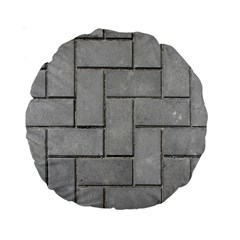 ALTERNATING GREY BRICK Standard 15  Premium Round Cushions