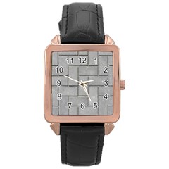 Alternating Grey Brick Rose Gold Watches