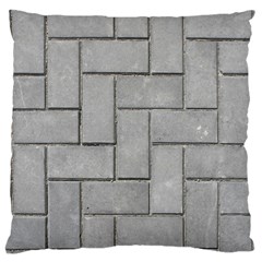 Alternating Grey Brick Large Flano Cushion Cases (two Sides) 