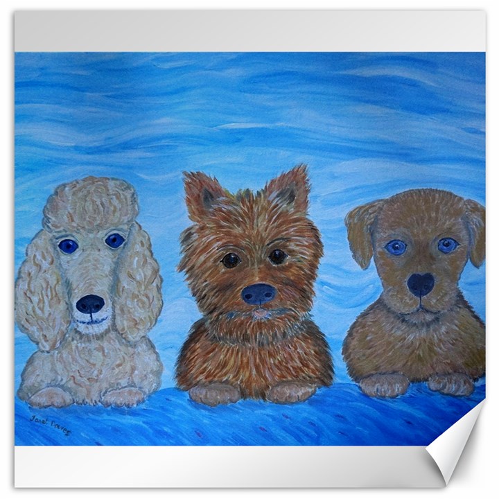 Puppy Pals Canvas 20  x 20  