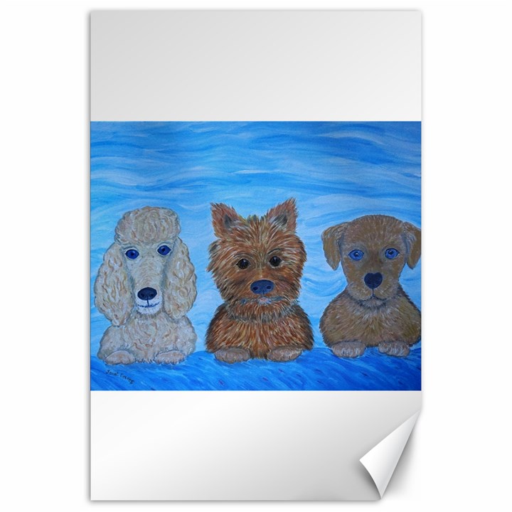 Puppy Pals Canvas 20  x 30  