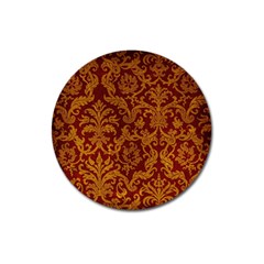 Royal Red And Gold Magnet 3  (round) by trendistuff