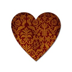 Royal Red And Gold Heart Magnet