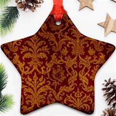 Royal Red And Gold Star Ornament (two Sides)  by trendistuff