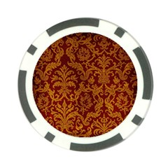 Royal Red And Gold Poker Chip Card Guards (10 Pack) 