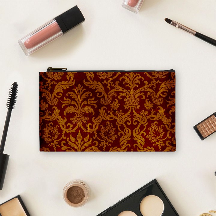 ROYAL RED AND GOLD Cosmetic Bag (Small) 