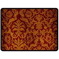 Royal Red And Gold Fleece Blanket (large) 