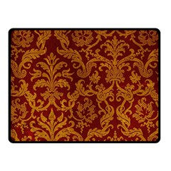 Royal Red And Gold Fleece Blanket (small)