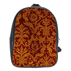 Royal Red And Gold School Bags (xl)  by trendistuff