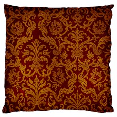 Royal Red And Gold Standard Flano Cushion Cases (one Side) 