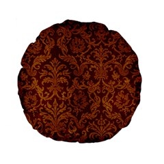 Royal Red And Gold Standard 15  Premium Flano Round Cushions