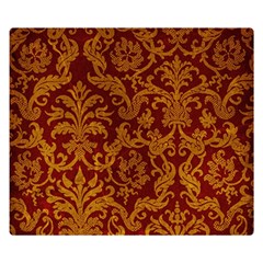 Royal Red And Gold Double Sided Flano Blanket (small) 