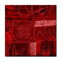 Red Patchwork Tile Coasters