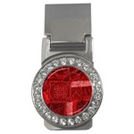 RED PATCHWORK Money Clips (CZ)  Front