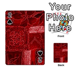 Red Patchwork Playing Cards 54 Designs  by trendistuff