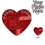 RED PATCHWORK Playing Cards 54 (Heart)  Front - Joker1