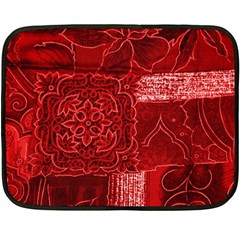 Red Patchwork Double Sided Fleece Blanket (mini) 