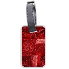 Red Patchwork Luggage Tags (one Side) 