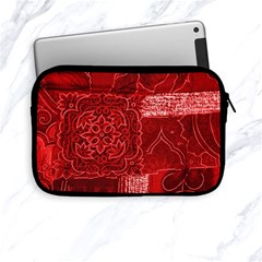 Red Patchwork Apple Ipad Mini Zipper Cases by trendistuff