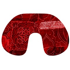 Red Patchwork Travel Neck Pillows