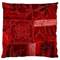 Red Patchwork Standard Flano Cushion Cases (one Side) 