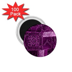 MAGENTA PATCHWORK 1.75  Magnets (100 pack) 