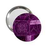 MAGENTA PATCHWORK 2.25  Handbag Mirrors