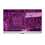 MAGENTA PATCHWORK Business Card Holders Front