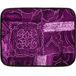 MAGENTA PATCHWORK Fleece Blanket (Mini) 35 x27  Blanket