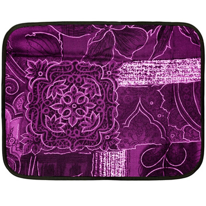 MAGENTA PATCHWORK Fleece Blanket (Mini)