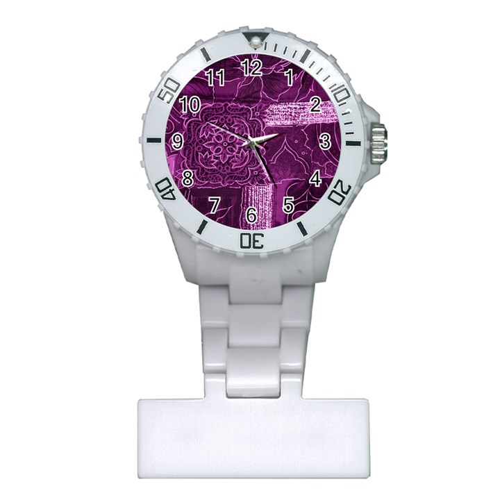 MAGENTA PATCHWORK Nurses Watches