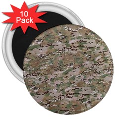 Camo Woodland Faded 3  Magnets (10 Pack) 