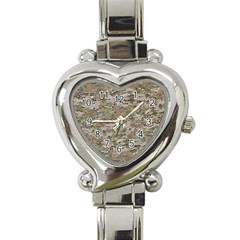 Camo Woodland Faded Heart Italian Charm Watch