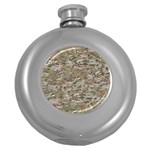 CAMO WOODLAND FADED Round Hip Flask (5 oz) Front