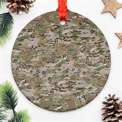 Camo Woodland Faded Round Ornament (two Sides)  by trendistuff