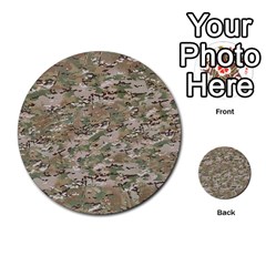 Camo Woodland Faded Multi-purpose Cards (round)  by trendistuff