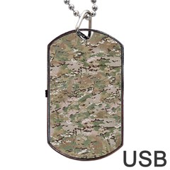 Camo Woodland Faded Dog Tag Usb Flash (one Side) by trendistuff