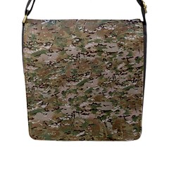 Camo Woodland Faded Flap Messenger Bag (l) 