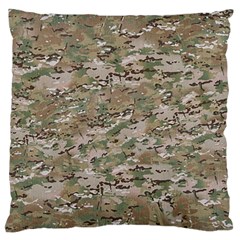 Camo Woodland Faded Large Flano Cushion Cases (two Sides) 