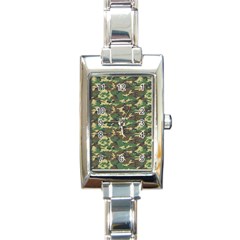 Camo Woodland Rectangle Italian Charm Watches by trendistuff