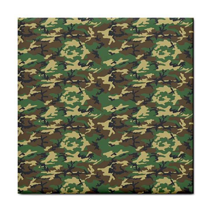 CAMO WOODLAND Tile Coasters