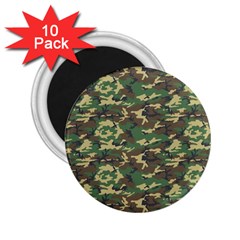 Camo Woodland 2 25  Magnets (10 Pack) 