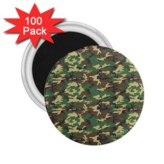 Camo Woodland 2 25  Magnets (100 Pack) 