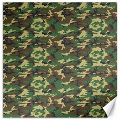 Camo Woodland Canvas 16  X 16   by trendistuff