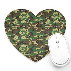 Camo Woodland Heart Mousepads by trendistuff