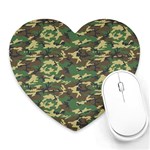 CAMO WOODLAND Heart Mousepads Front